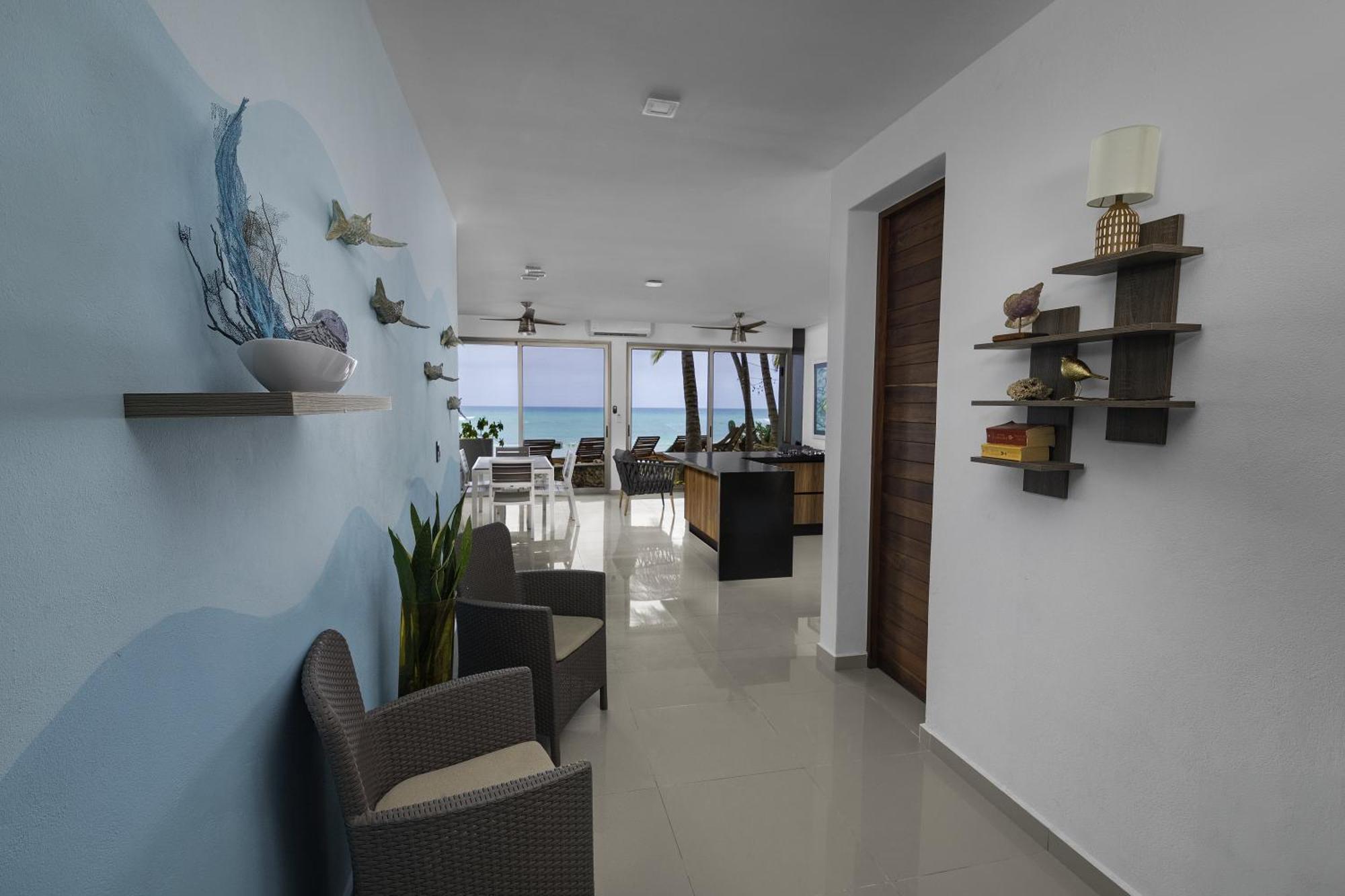Angelina 28 Beachfront And Family Apartments - Modern And Relaxing Long Stays - 20 Min From Cancun Airport Puerto Morelos Exterior foto